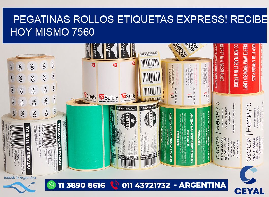 Pegatinas rollos etiquetas Express! Recibe Hoy Mismo 7560