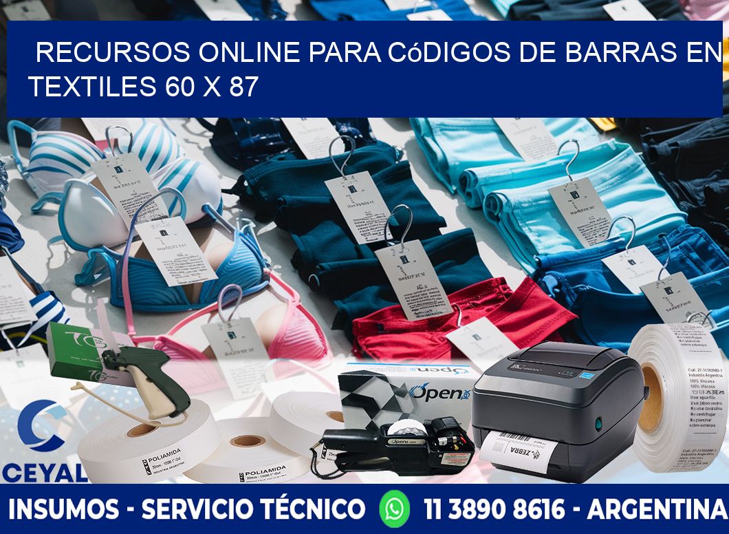 Recursos Online para Códigos de Barras en Textiles 60 x 87