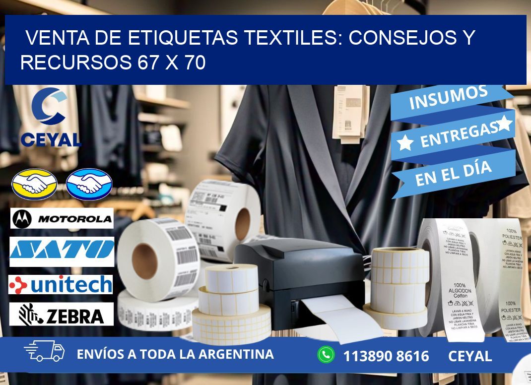 Venta de Etiquetas Textiles: Consejos y Recursos 67 x 70