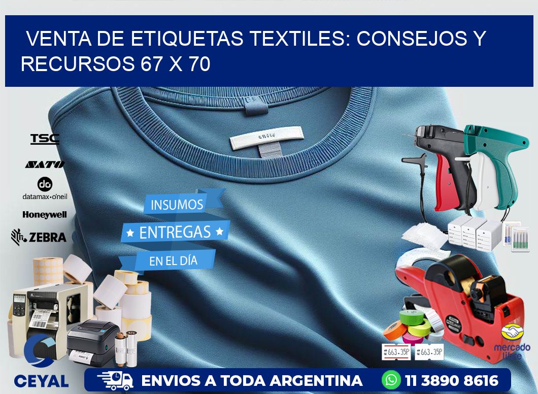 Venta de Etiquetas Textiles: Consejos y Recursos 67 x 70