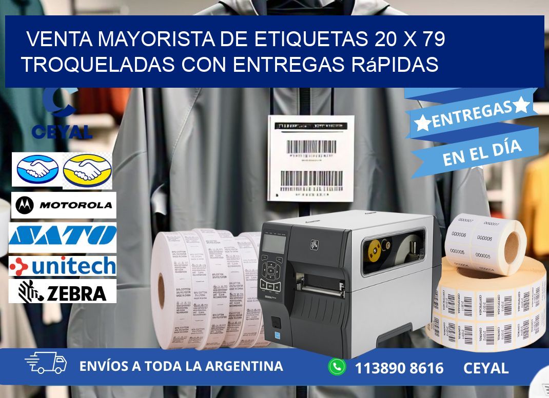 Venta mayorista de etiquetas 20 x 79 troqueladas con entregas rápidas