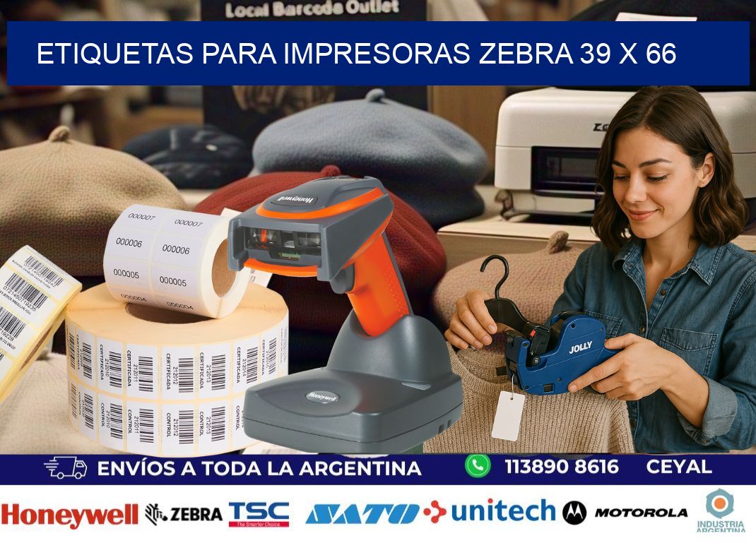 etiquetas para impresoras zebra 39 x 66