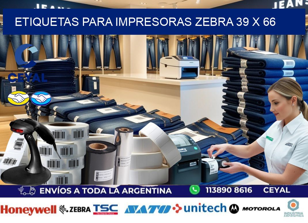 etiquetas para impresoras zebra 39 x 66