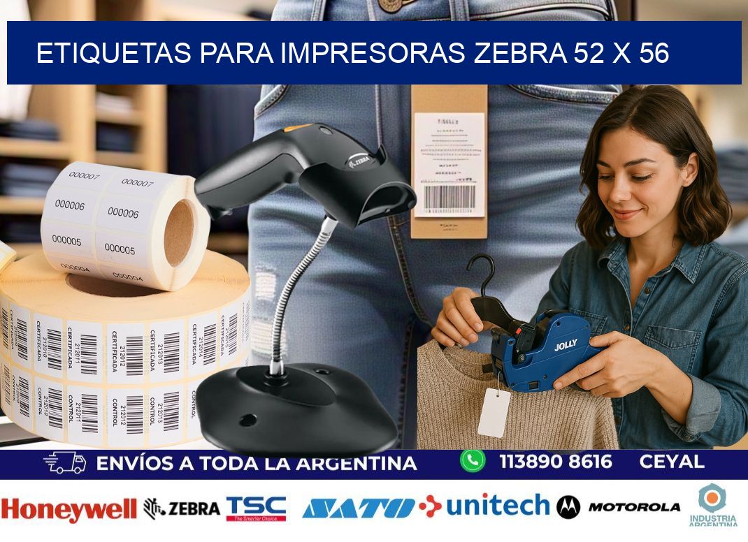 etiquetas para impresoras zebra 52 x 56