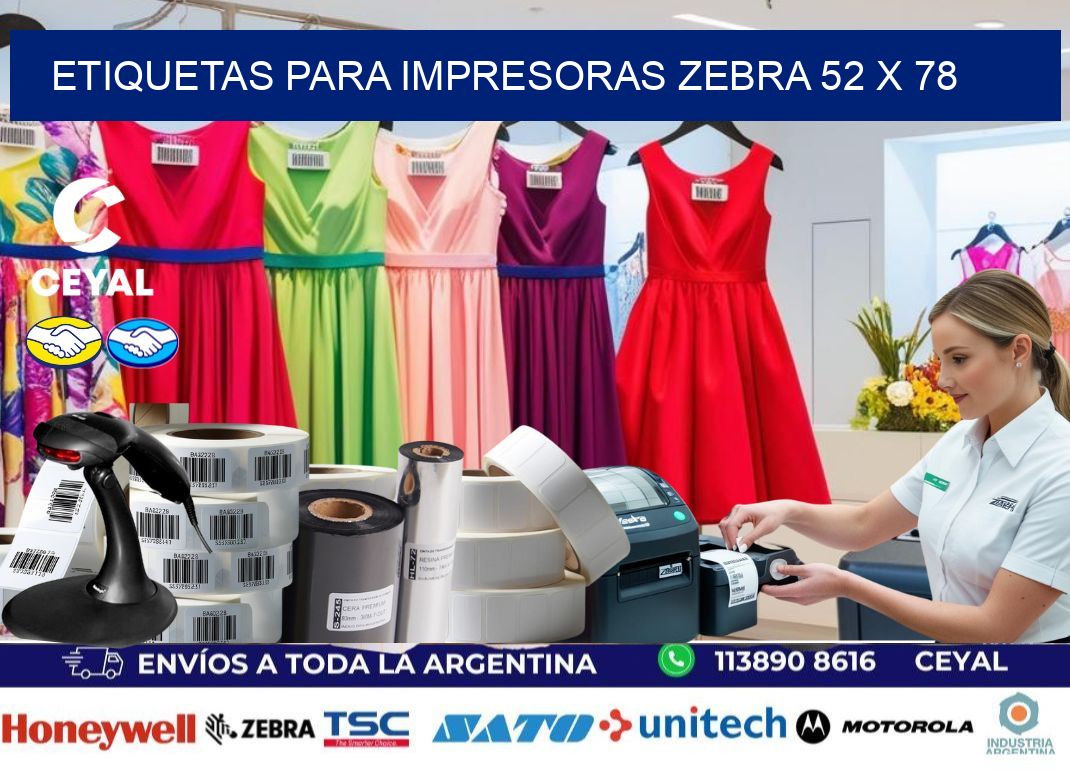 etiquetas para impresoras zebra 52 x 78