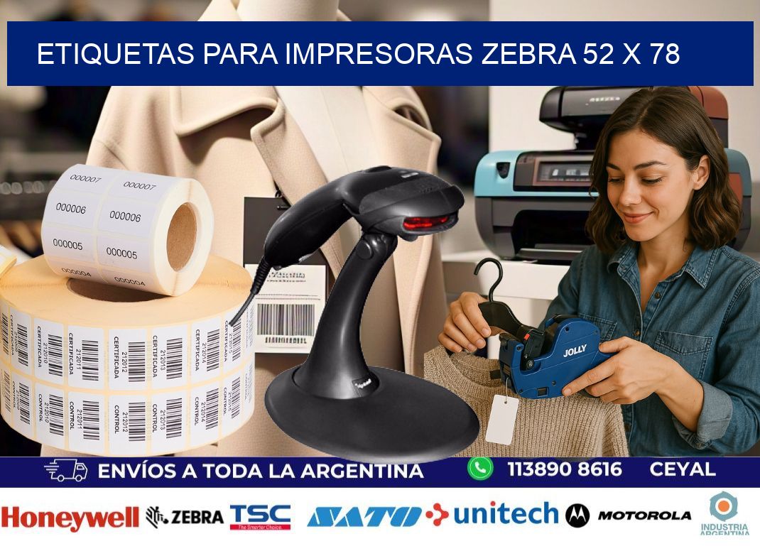 etiquetas para impresoras zebra 52 x 78