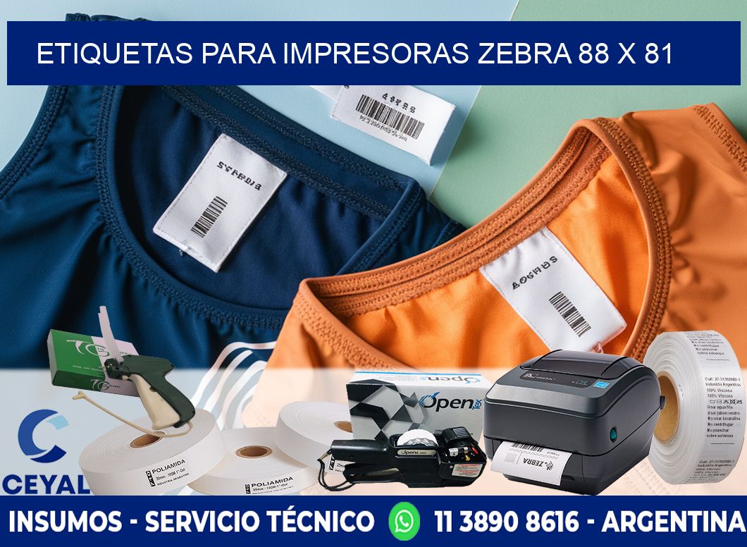 etiquetas para impresoras zebra 88 x 81