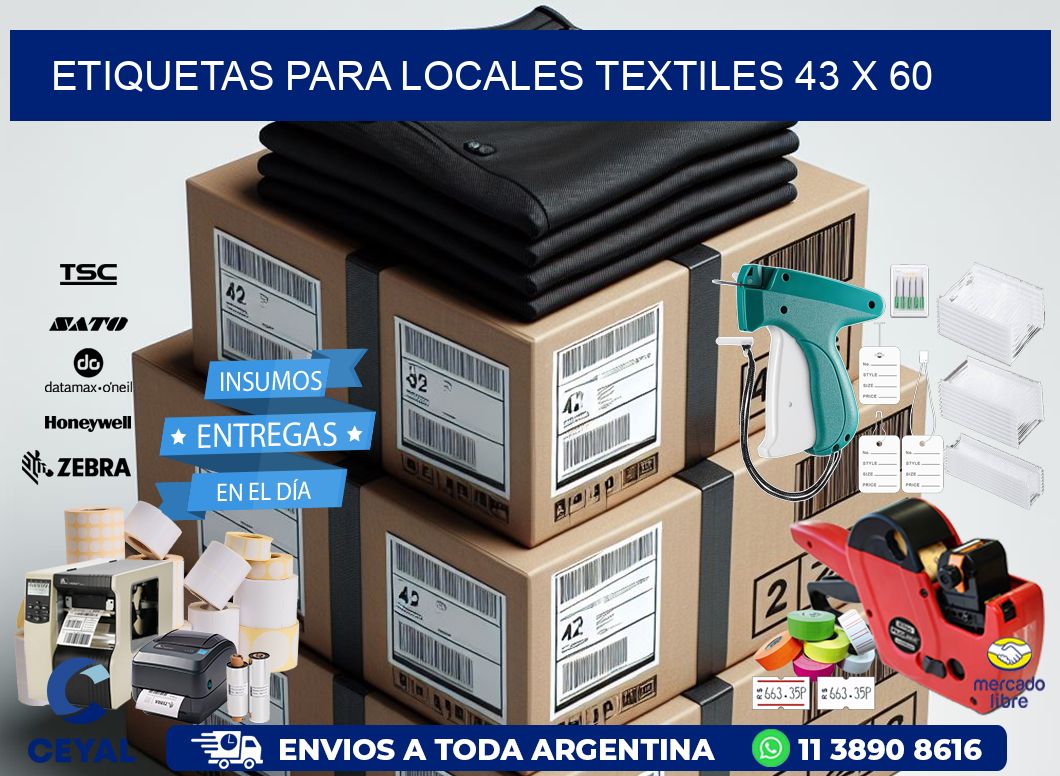 etiquetas para locales textiles 43 x 60