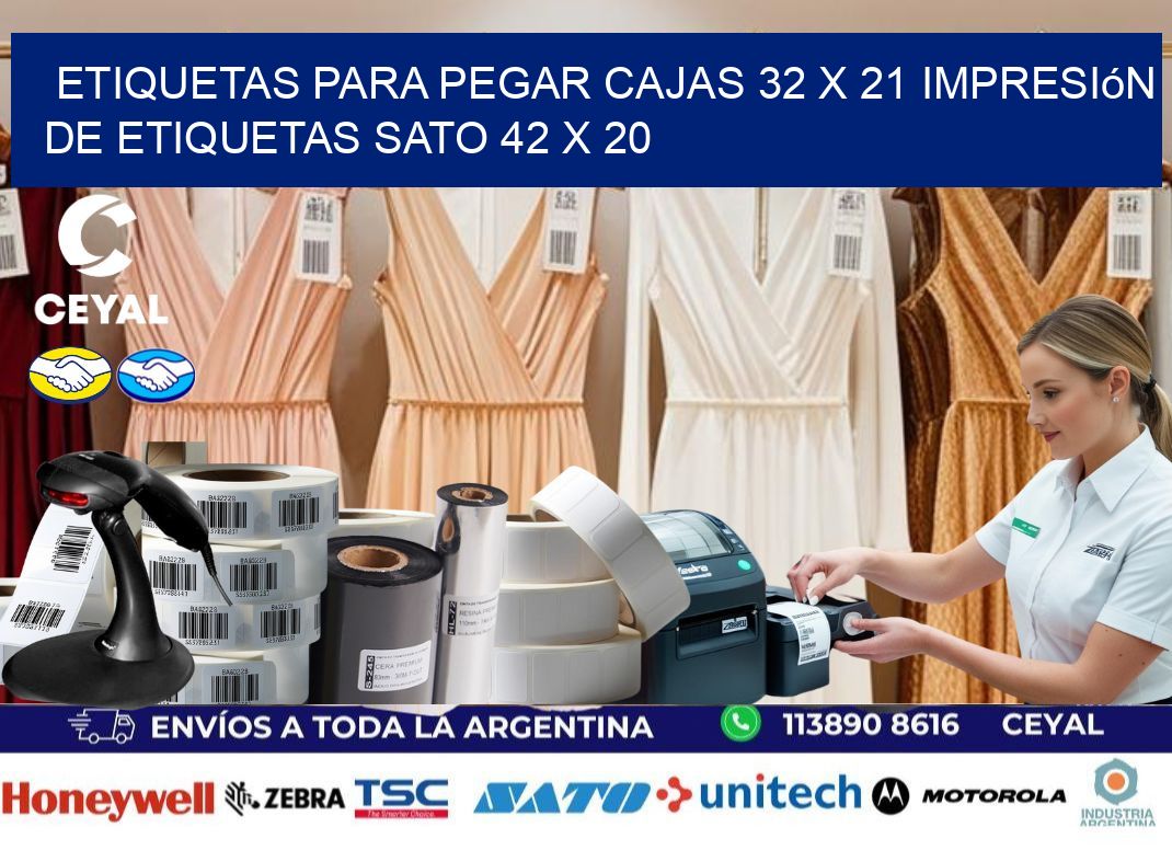 etiquetas para pegar cajas 32 x 21 impresión de etiquetas sato 42 x 20