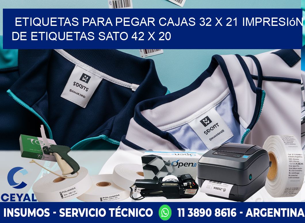 etiquetas para pegar cajas 32 x 21 impresión de etiquetas sato 42 x 20