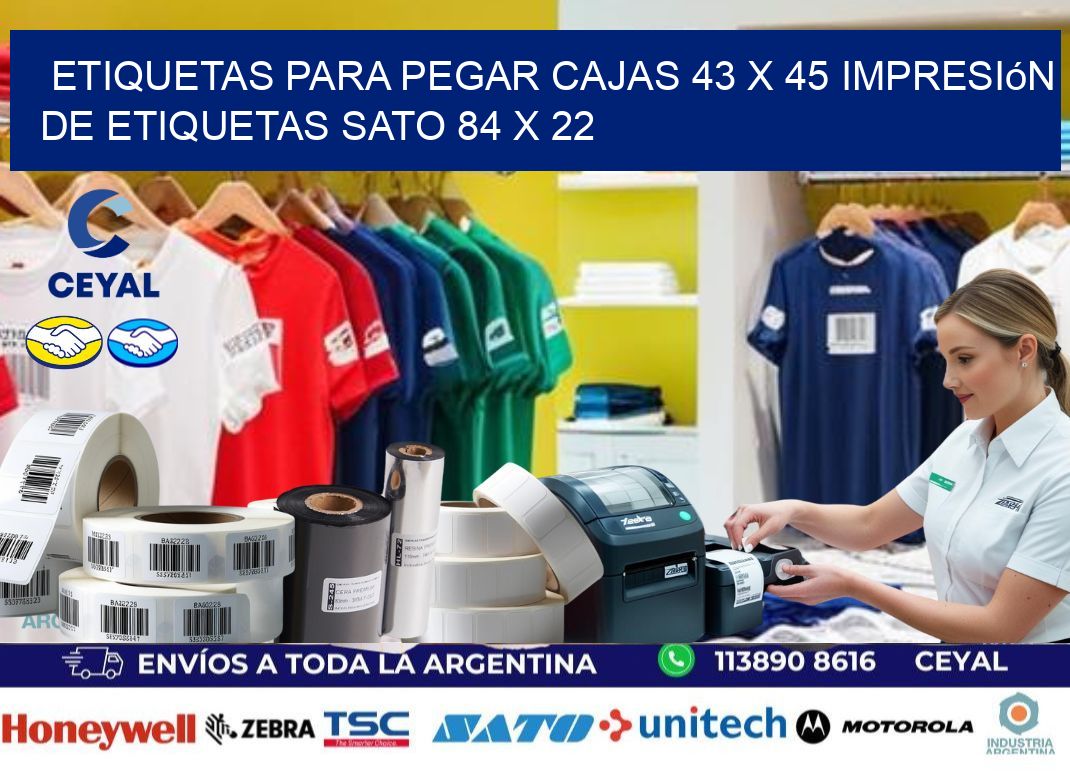 etiquetas para pegar cajas 43 x 45 impresión de etiquetas sato 84 x 22