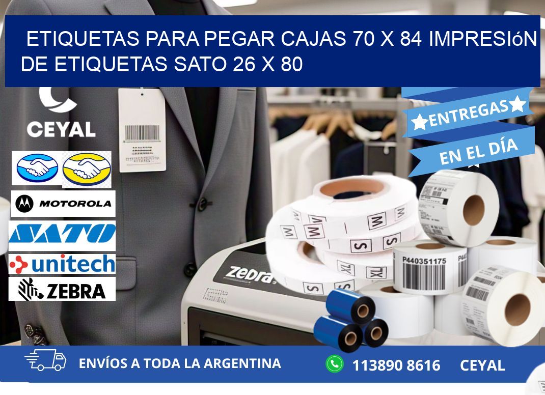 etiquetas para pegar cajas 70 x 84 impresión de etiquetas sato 26 x 80