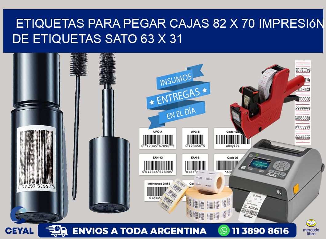etiquetas para pegar cajas 82 x 70 impresión de etiquetas sato 63 x 31