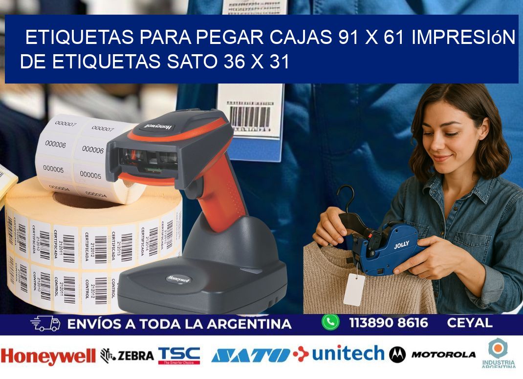 etiquetas para pegar cajas 91 x 61 impresión de etiquetas sato 36 x 31