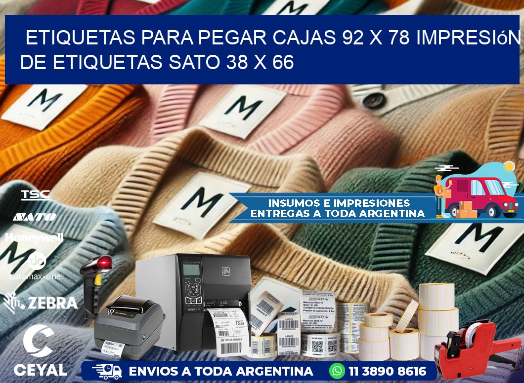 etiquetas para pegar cajas 92 x 78 impresión de etiquetas sato 38 x 66