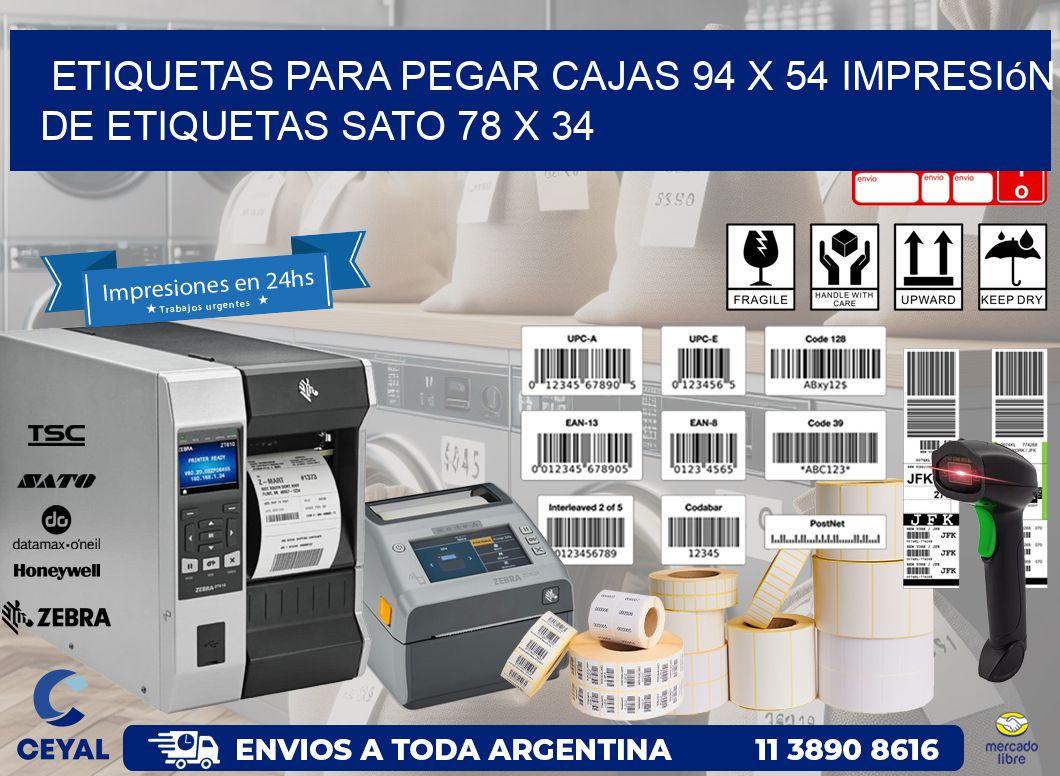 etiquetas para pegar cajas 94 x 54 impresión de etiquetas sato 78 x 34