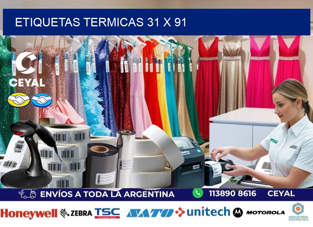 etiquetas termicas 31 x 91