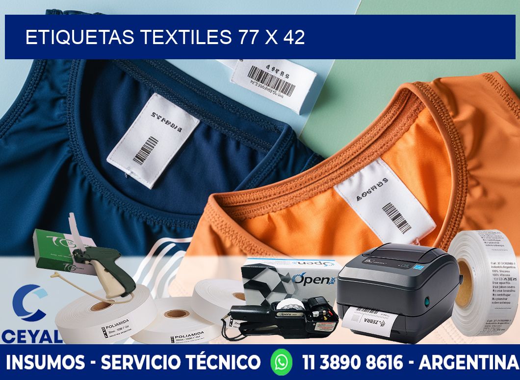 etiquetas textiles 77 x 42
