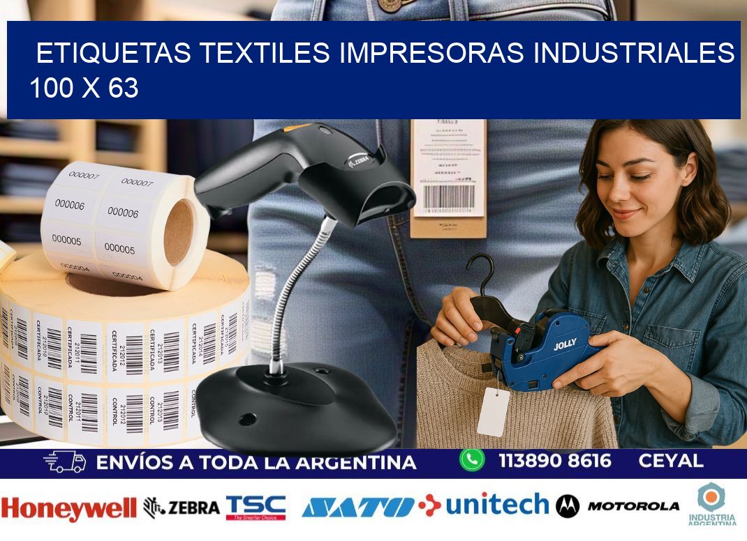 etiquetas textiles impresoras industriales 100 x 63