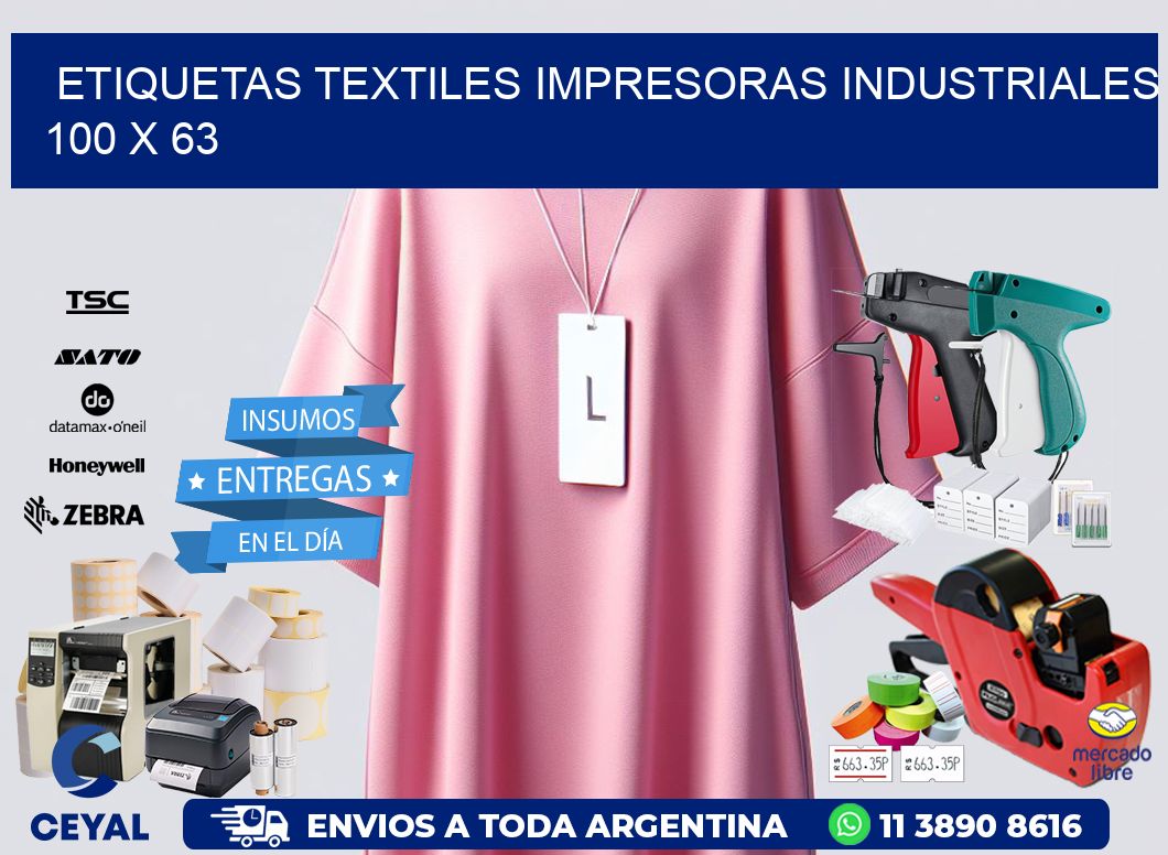 etiquetas textiles impresoras industriales 100 x 63