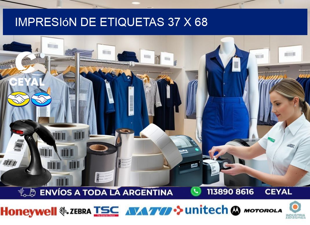 impresión de etiquetas 37 x 68