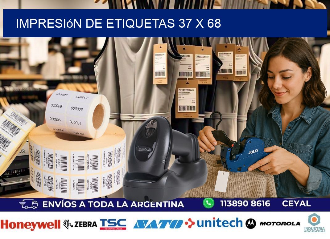 impresión de etiquetas 37 x 68