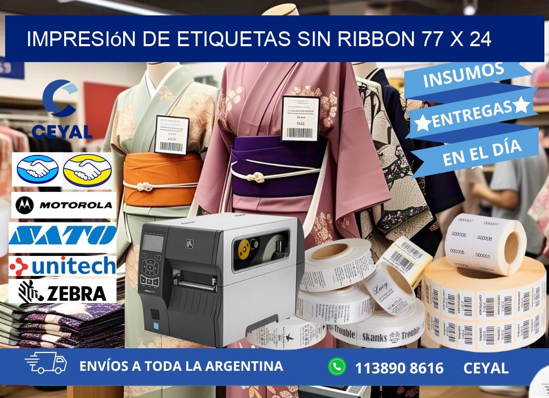 impresión de etiquetas sin ribbon 77 x 24