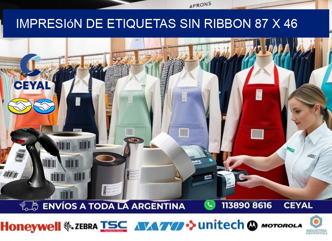 impresión de etiquetas sin ribbon 87 x 46