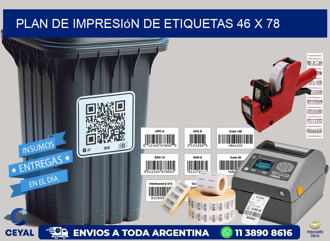 plan de impresión de etiquetas 46 x 78