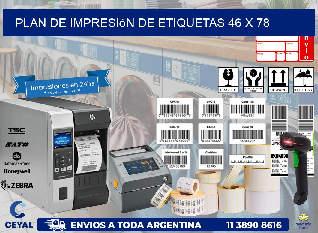 plan de impresión de etiquetas 46 x 78