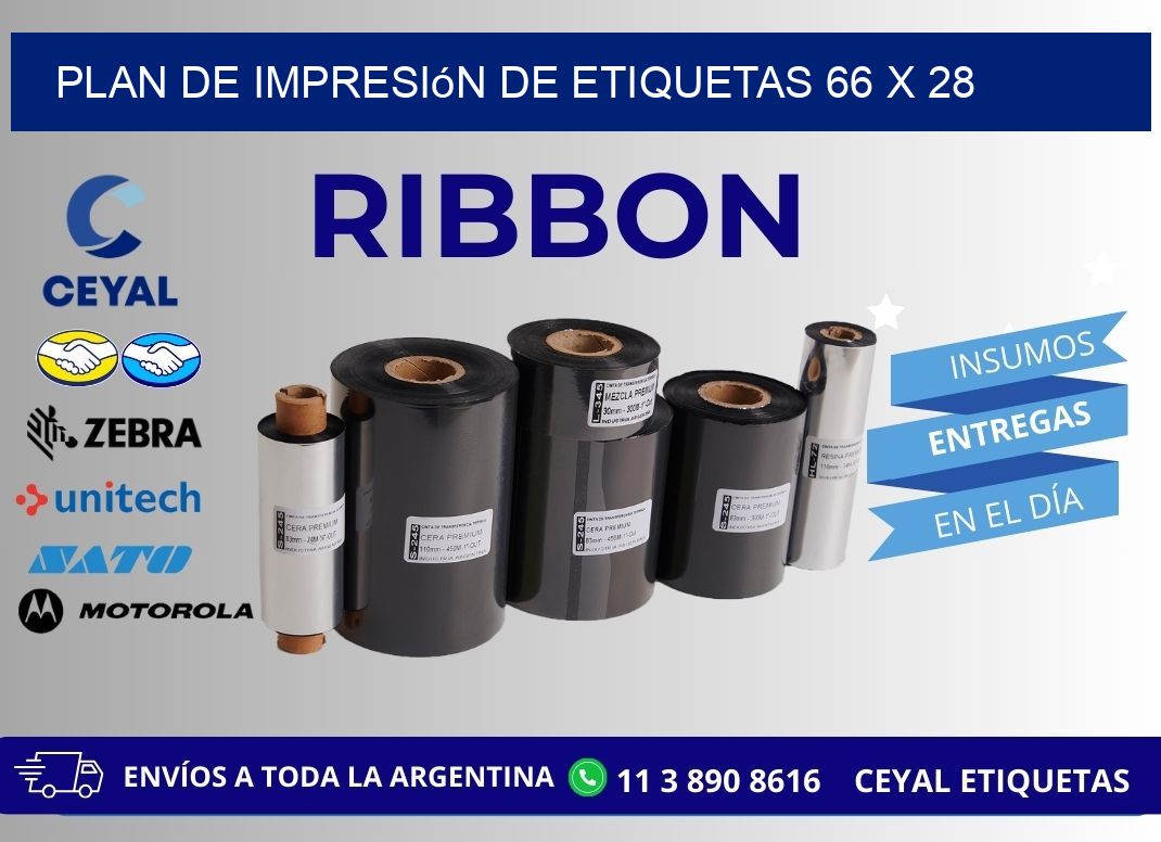 plan de impresión de etiquetas 66 x 28