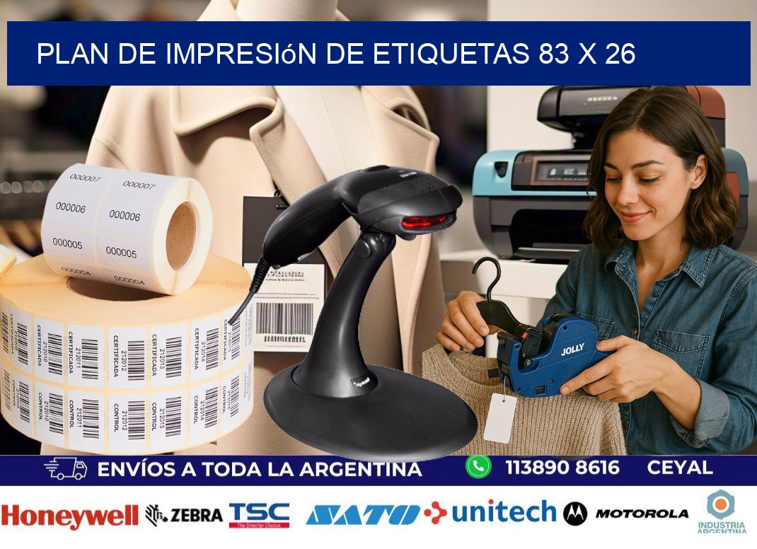 plan de impresión de etiquetas 83 x 26