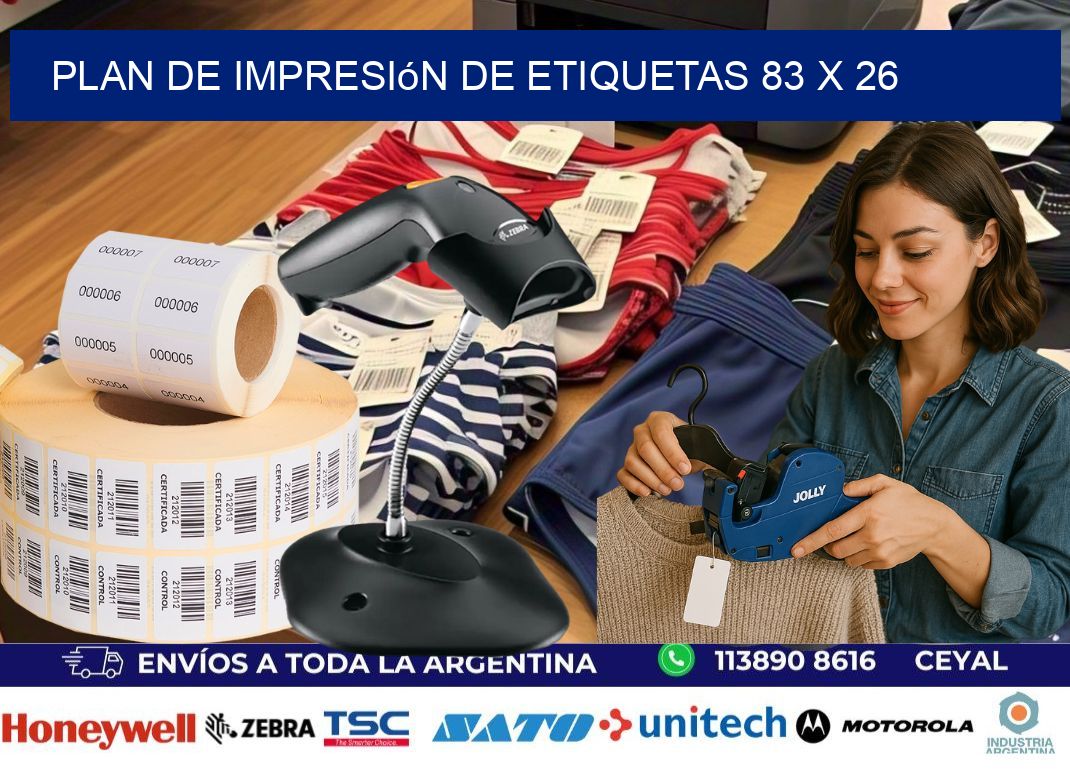 plan de impresión de etiquetas 83 x 26