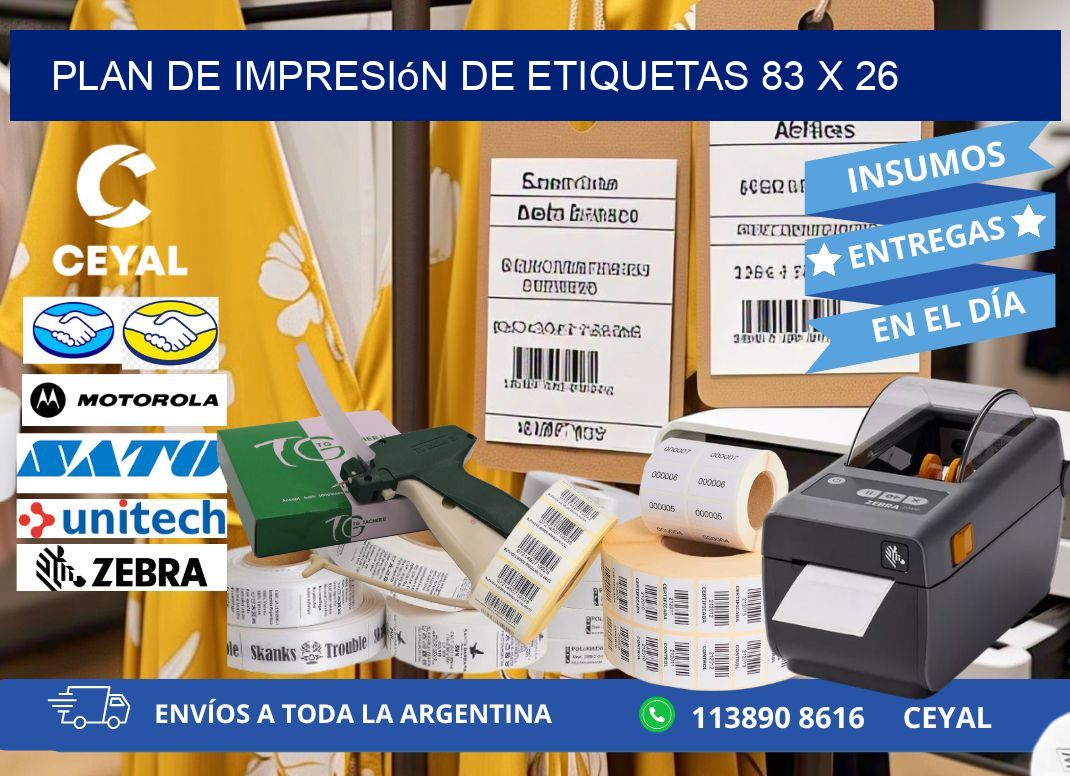 plan de impresión de etiquetas 83 x 26