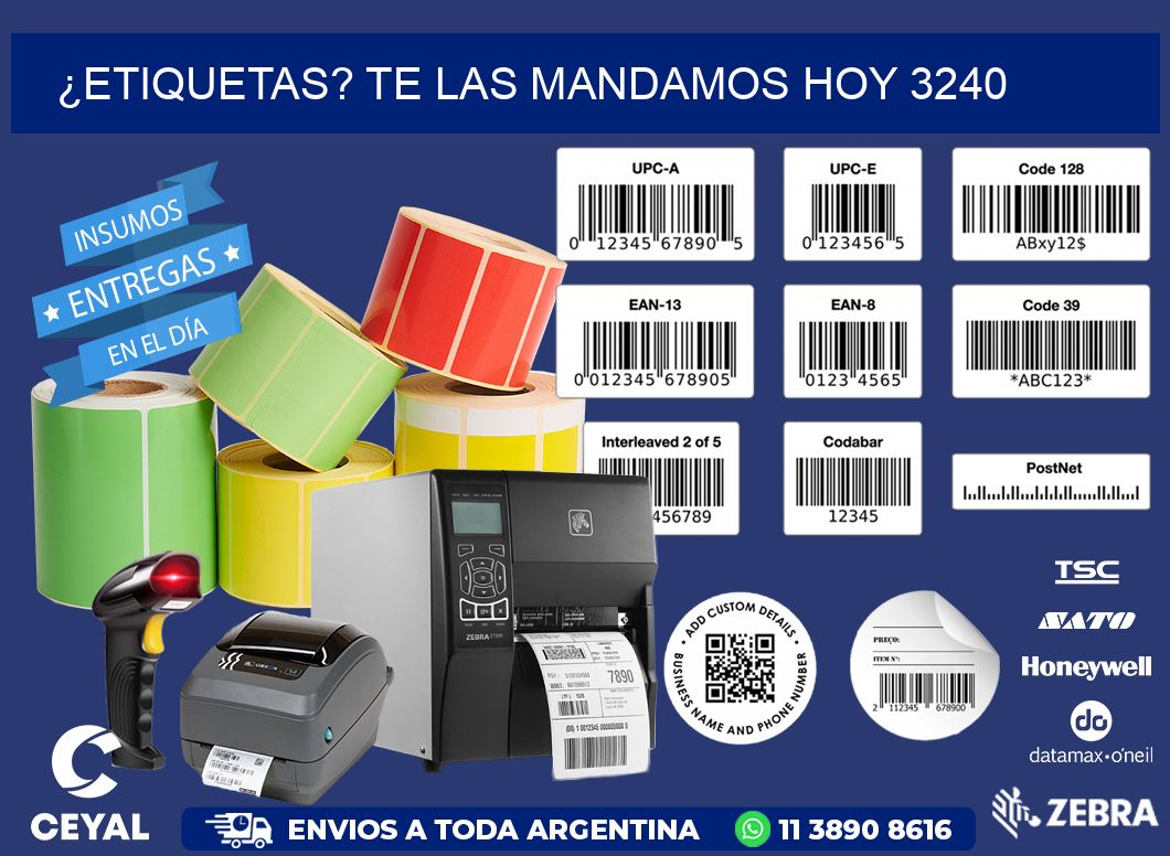 ¿Etiquetas? Te las Mandamos Hoy 3240