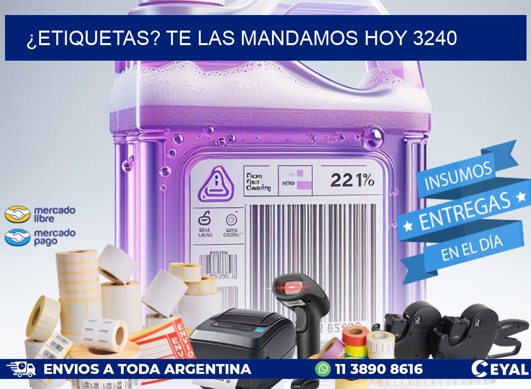 ¿Etiquetas? Te las Mandamos Hoy 3240