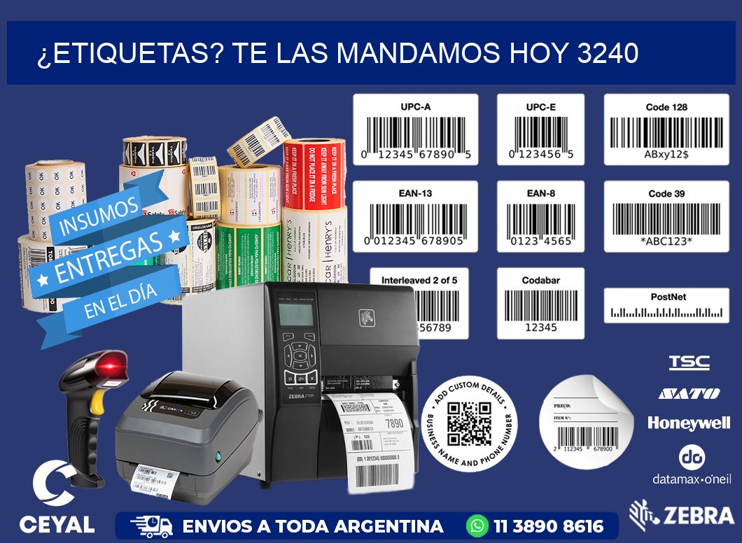 ¿Etiquetas? Te las Mandamos Hoy 3240