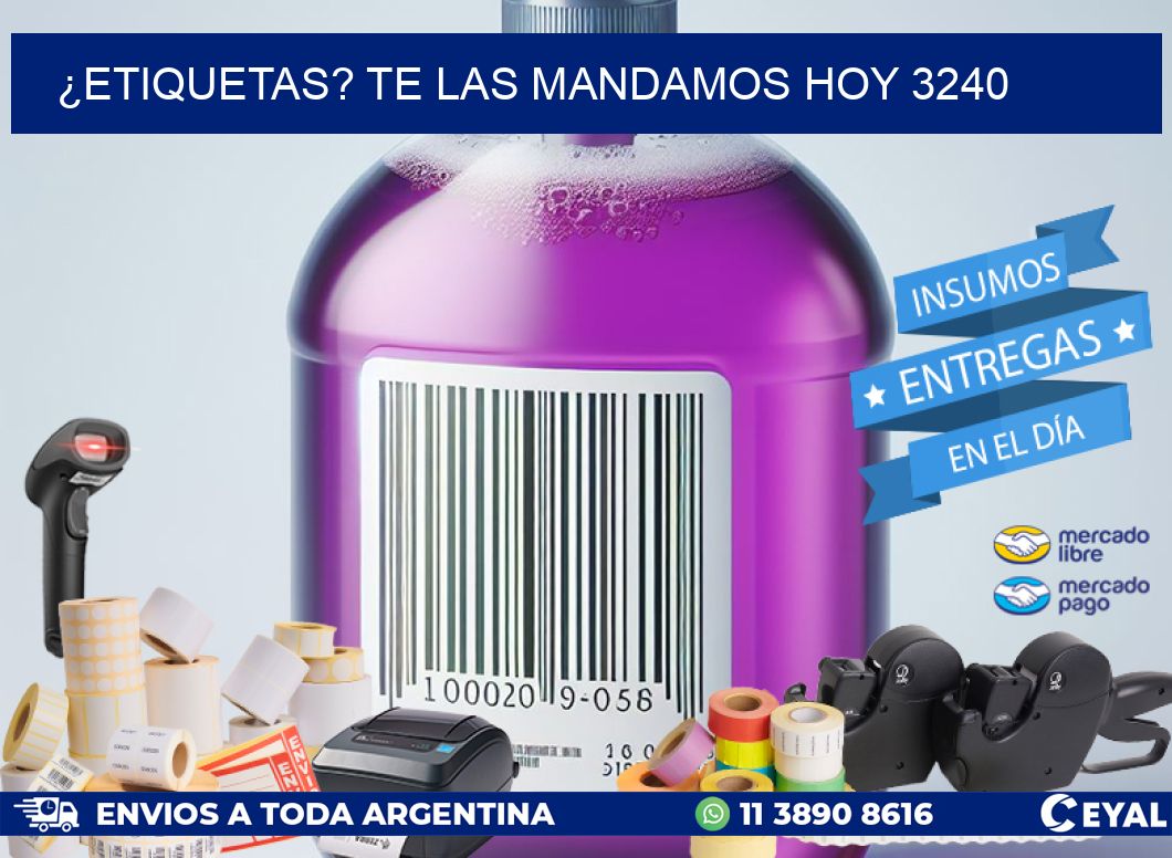 ¿Etiquetas? Te las Mandamos Hoy 3240
