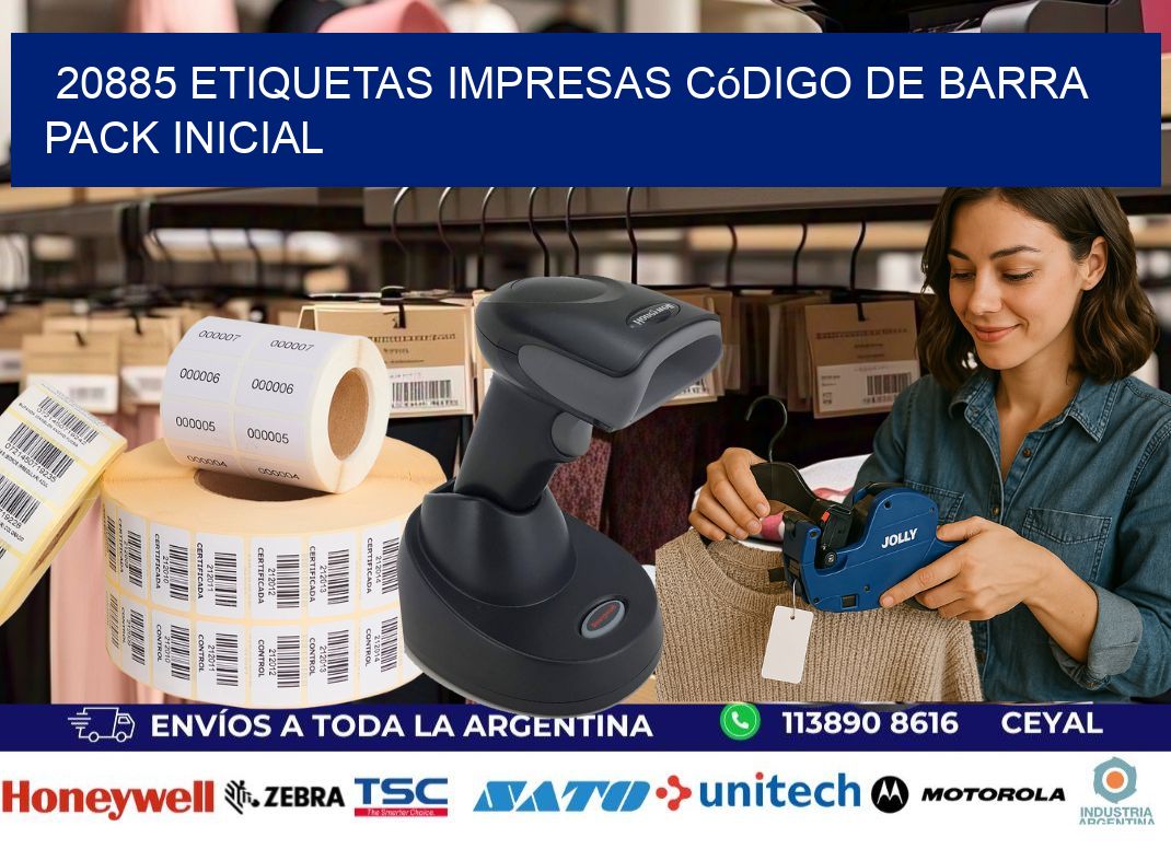20885 Etiquetas Impresas código De Barra Pack Inicial