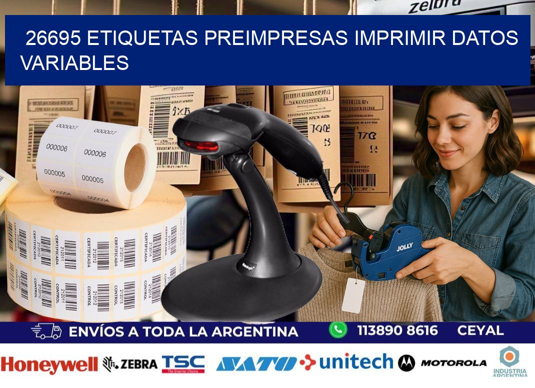 26695 Etiquetas preimpresas imprimir datos variables
