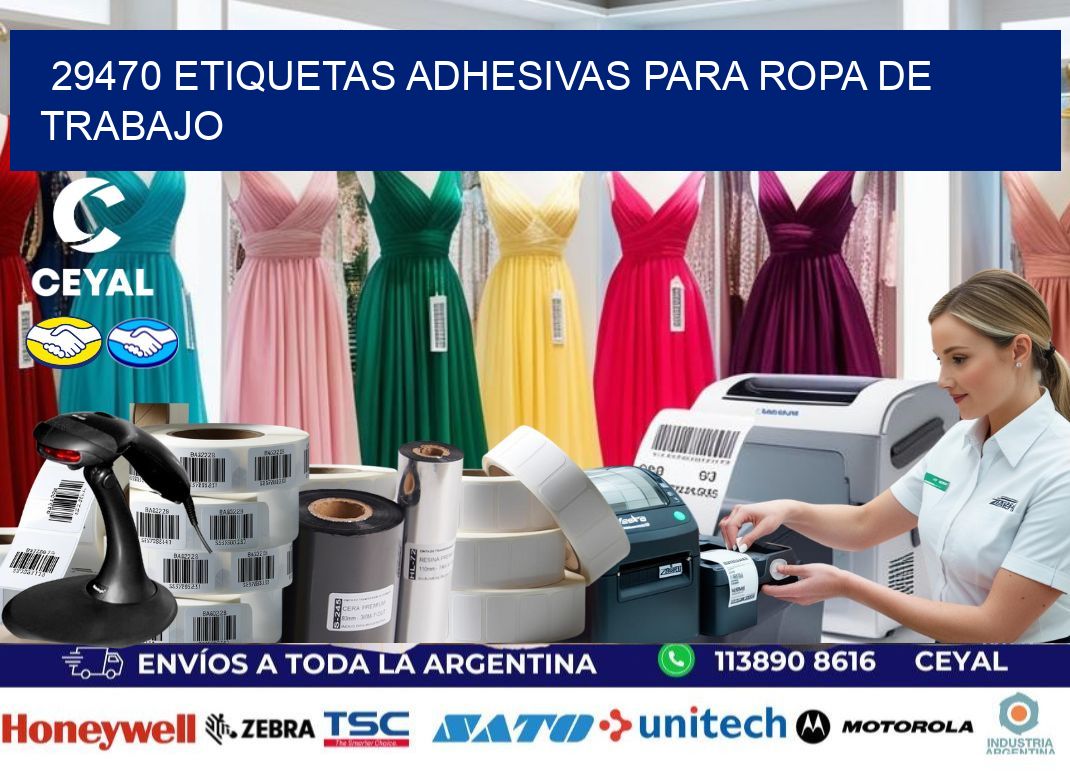 29470 Etiquetas adhesivas para ropa de trabajo