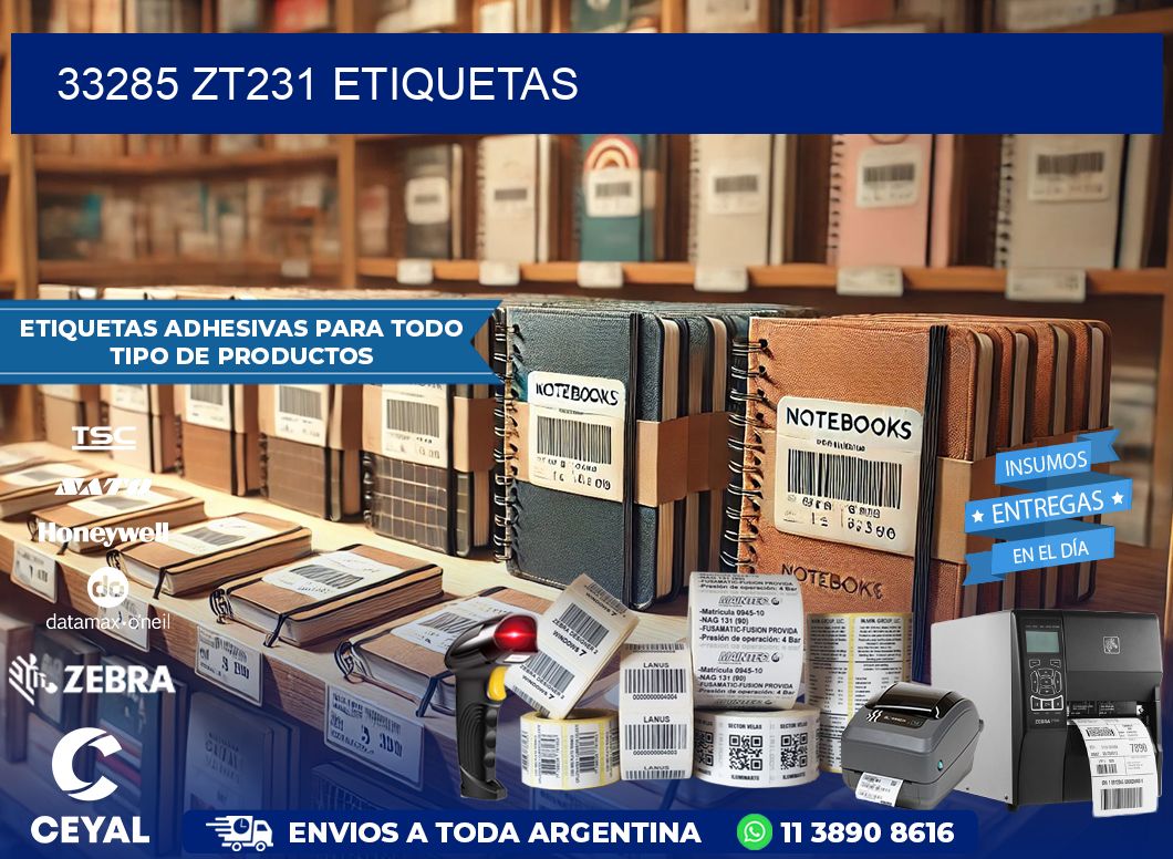 33285 ZT231 etiquetas