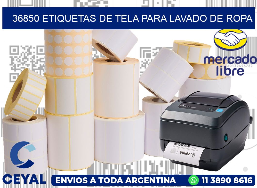 36850 Etiquetas de tela para lavado de ropa