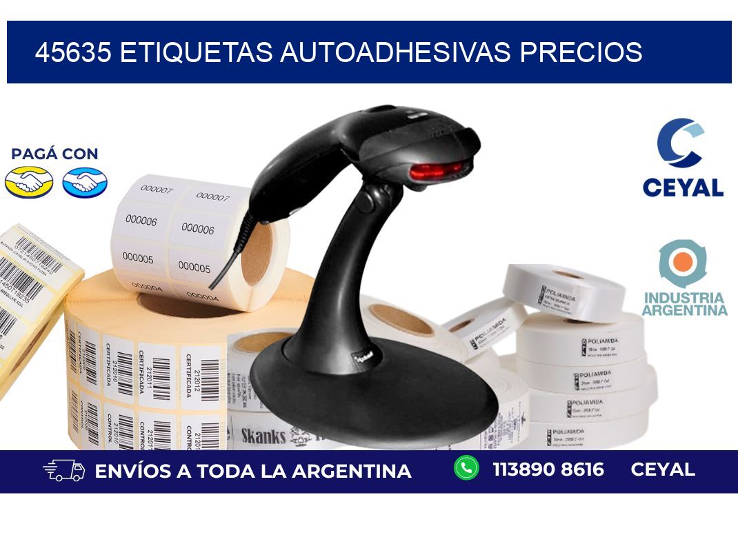 45635 Etiquetas autoadhesivas precios