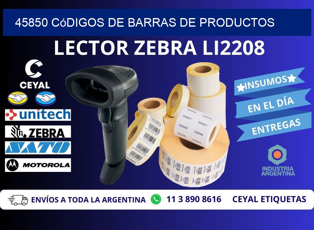 45850 Códigos de barras de productos