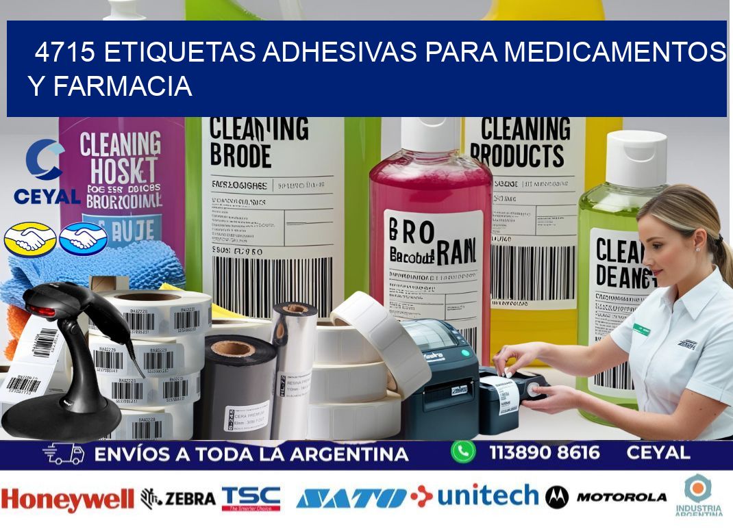 4715 Etiquetas adhesivas para medicamentos y farmacia