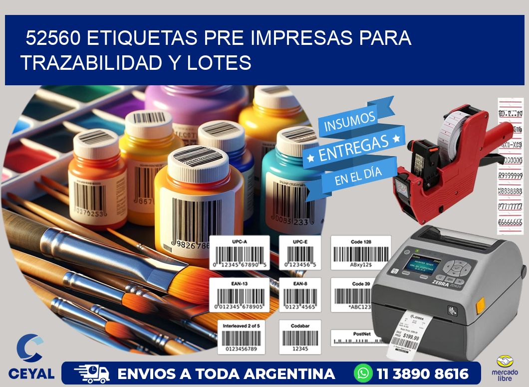 52560 etiquetas pre impresas para trazabilidad y lotes