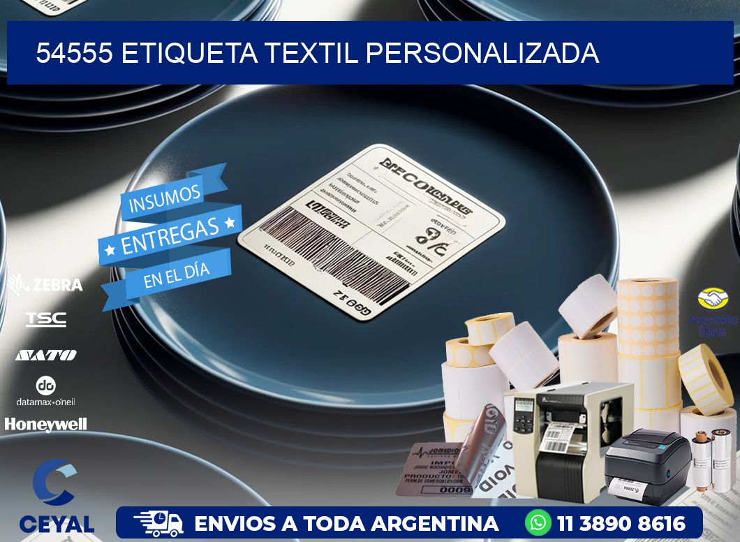 54555 Etiqueta textil personalizada