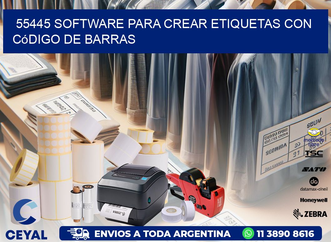 55445 Software para crear etiquetas con código de barras