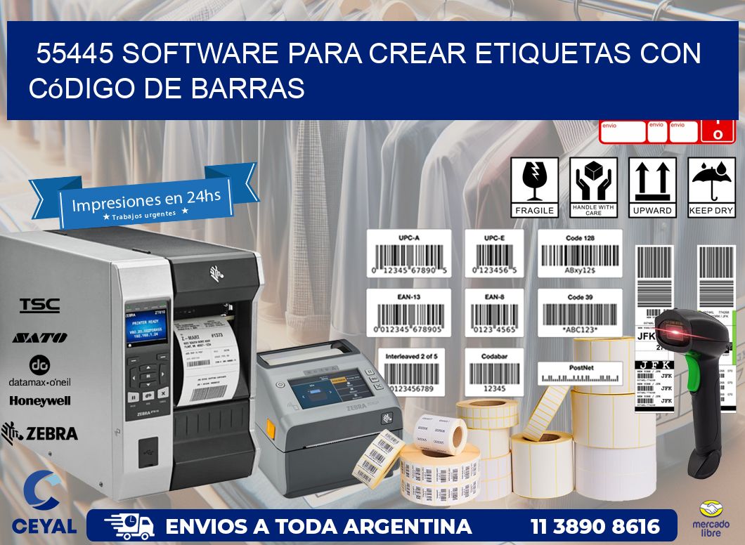 55445 Software para crear etiquetas con código de barras